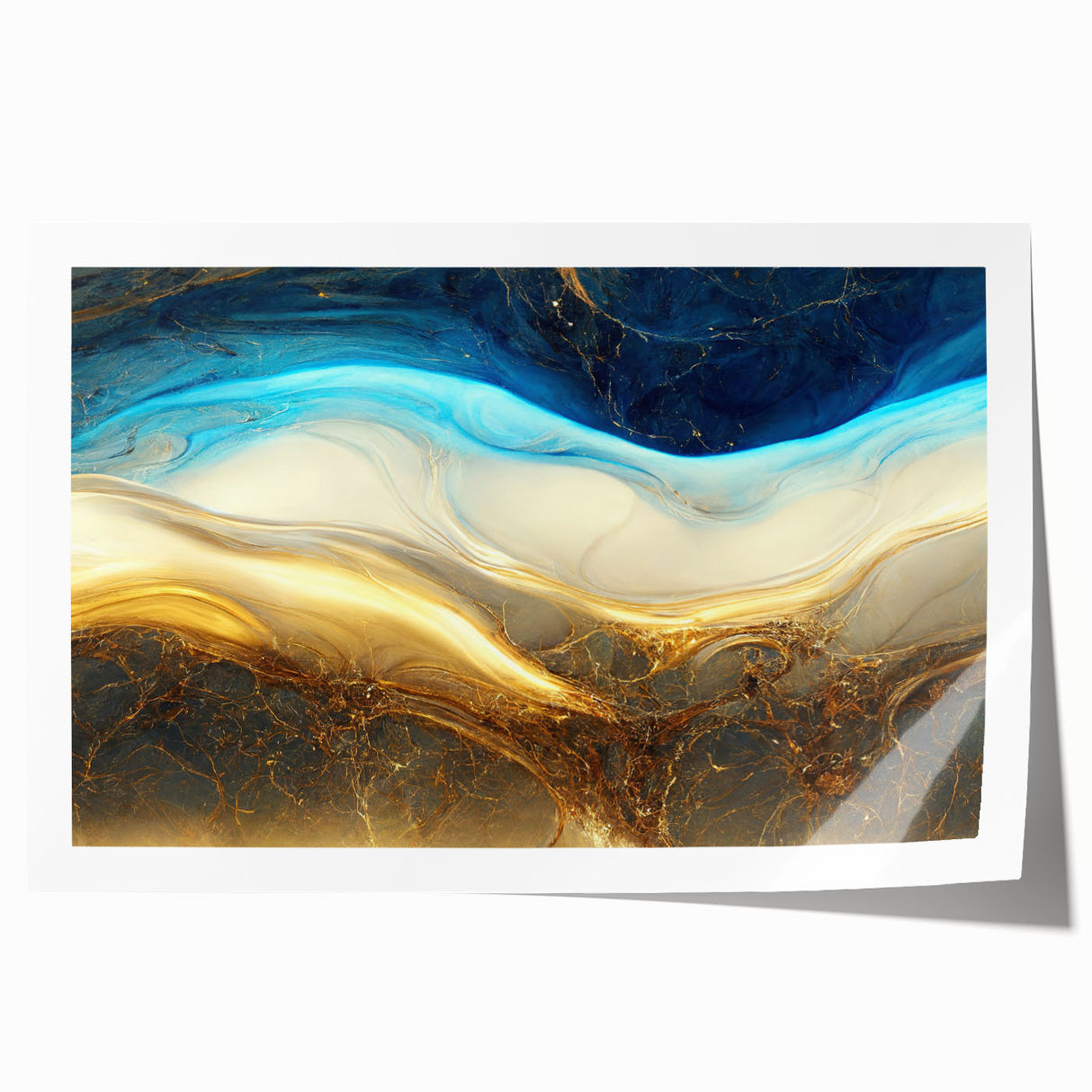 Abstract wall art print featuring vibrant strokes and lines in bold colors, perfect for modern decor and artistic expression in any setting.