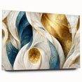 Abstract wall art design showcasing colorful strokes and lines, displayed in an acrylic glass frame with pins, perfect for modern decor.