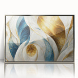 Framed abstract wall art featuring dynamic strokes and lines in silver and gray tones, perfect for modern home decor enhancement.