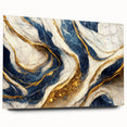 Abstract wall art design showcasing vibrant strokes and lines in a modern acrylic glass frame, featuring an elegant side view with polished pins.