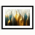 Abstract wall art featuring dynamic strokes and lines in a modern design, presented in a sleek black frame with a white mat, perfect for contemporary decor.