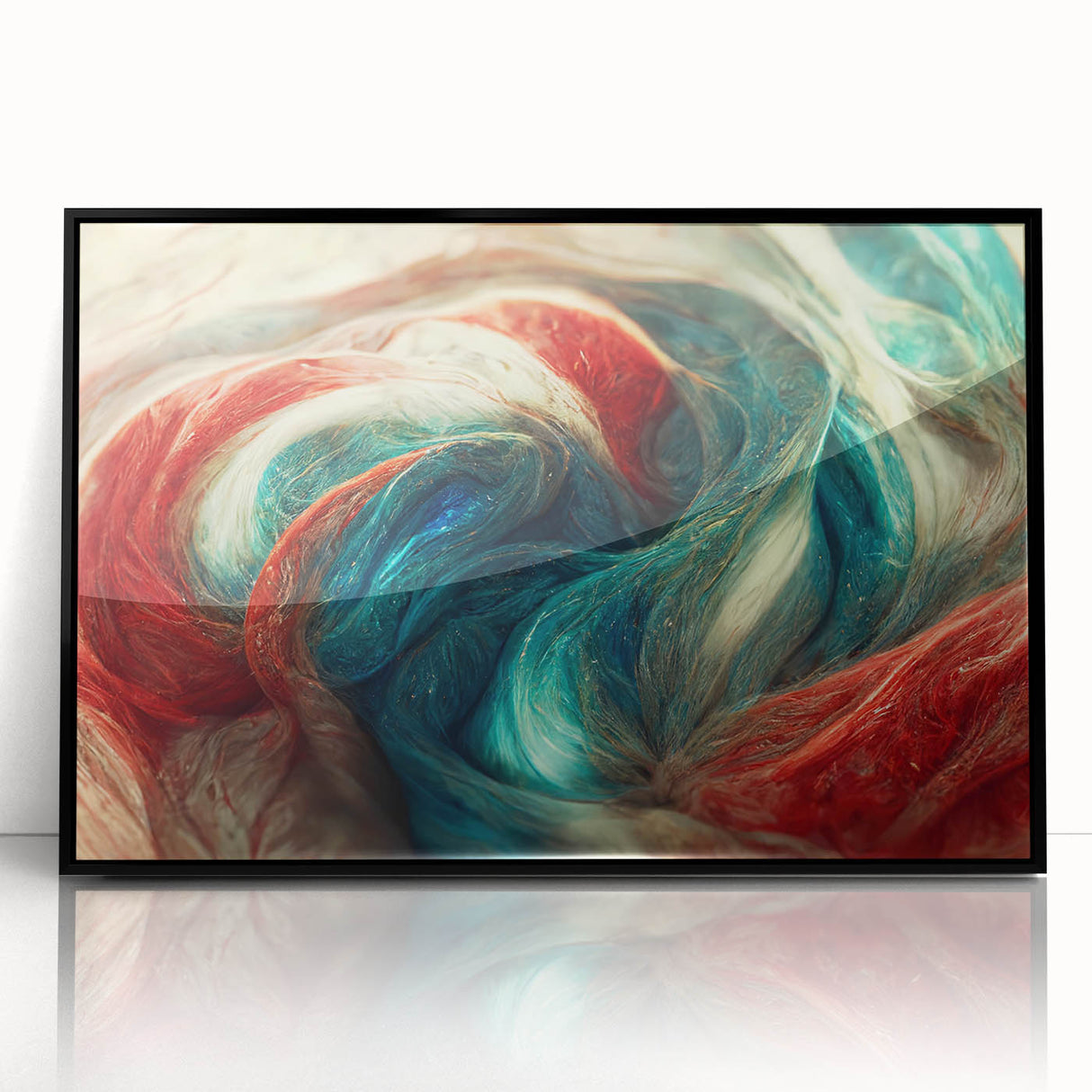 Framed abstract wall art featuring dynamic strokes and lines in black, showcasing modern design aesthetics in a stylish home setting.