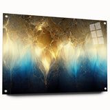 Abstract wall art featuring colorful strokes and lines in a modern design, displayed in a sleek acrylic frame with pins, ideal for contemporary decor.