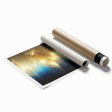 Abstract wall art print showcasing vibrant strokes and lines in bold colors, ideal for modern decor and artistic spaces.