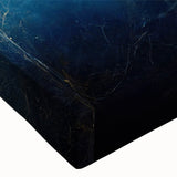 Abstract canvas wall art featuring vibrant strokes and lines in shades of blue, orange, and yellow, perfect for modern home decor.