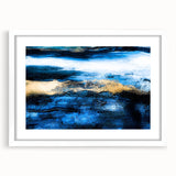 Framed abstract strokes and lines wall art in white matting, showcasing vibrant colors and modern design perfect for contemporary decor.