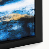 Abstract wall art featuring a close-up of colorful strokes and lines on a textured canvas, showcasing vibrant hues ideal for modern decor.