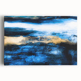 Abstract wall art featuring vibrant strokes and lines in a colorful design on stretched canvas, perfect for modern home decor.