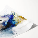 Abstract wall art print showcasing vibrant strokes and lines in various colors, perfect for modern home decor or artistic spaces. Ideal for adding a contemporary touch to any room.