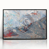 Framed abstract wall art featuring dynamic strokes and lines in black and white, enhancing modern decor with a stylish touch.