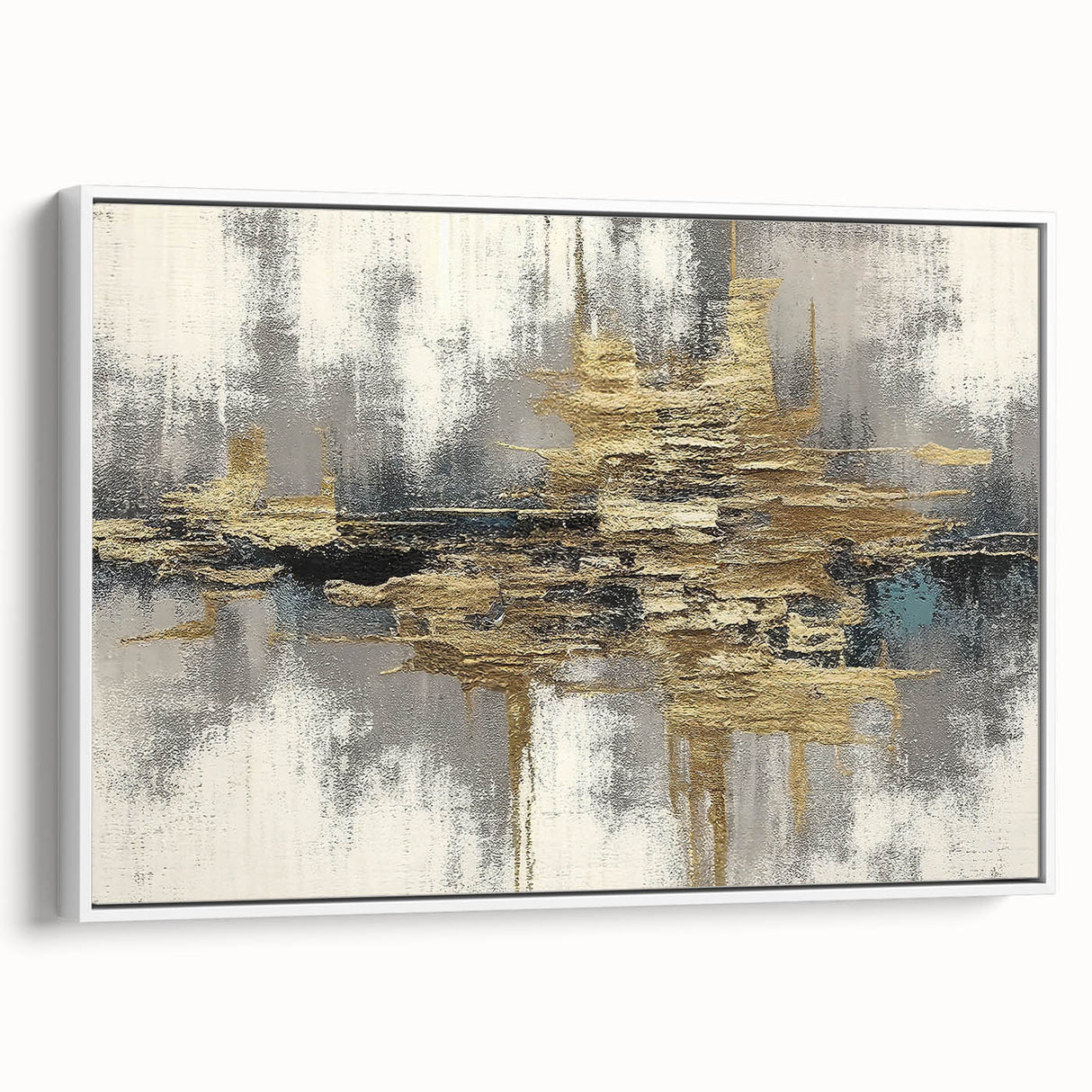 Framed abstract wall art showcasing dynamic strokes and lines in soft pastel hues, set against a white background for a modern touch.