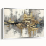 Framed abstract wall art showcasing dynamic strokes and lines in soft pastel hues, set against a white background for a modern touch.