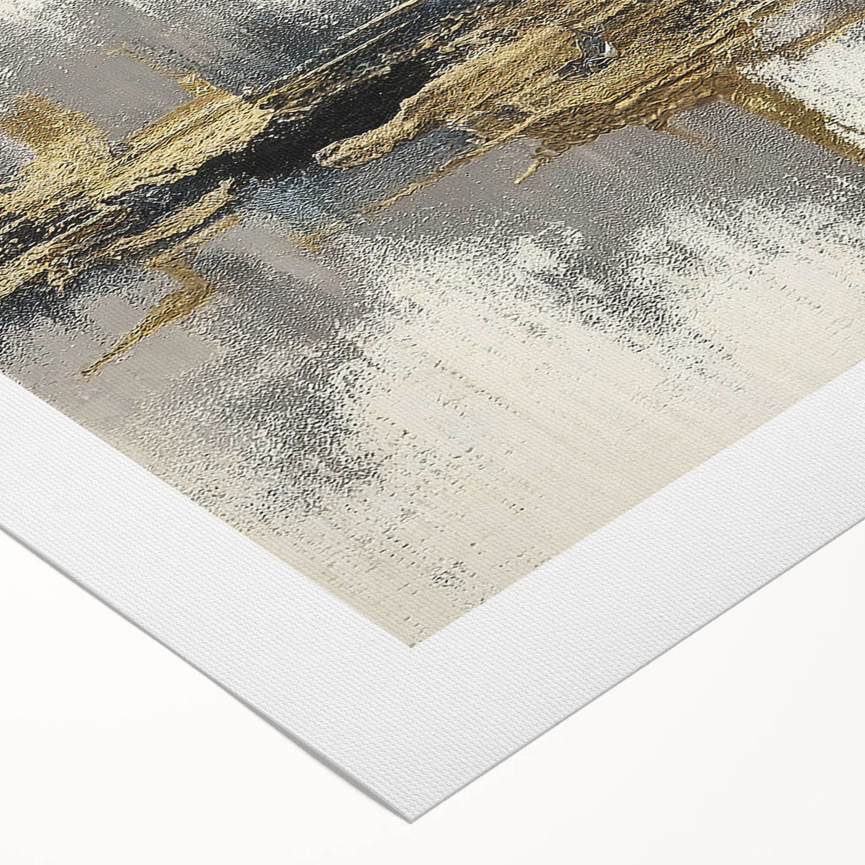 Abstract strokes and lines in vibrant colors create a modern wall art design on rolled canvas, ideal for contemporary home decor.
