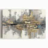 Abstract canvas wall art showcasing dynamic strokes and lines in vibrant colors, perfect for modern home decor and artistic expression.