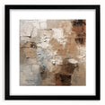 Abstract wall art featuring colorful strokes and lines in a modern design, framed with a sleek black mat, ideal for contemporary decor.
