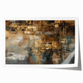 Abstract wall art print showcasing vibrant, colorful strokes and lines on a textured canvas, perfect for modern home decor and framing.