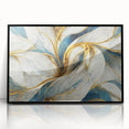 Framed abstract wall art featuring dynamic strokes and lines in black and white, showcasing modern design aesthetics for stylish interiors.