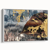 Framed canvas art featuring an abstract design of strokes and lines in soft pastel colors, showcasing a modern aesthetic ideal for contemporary home decor.