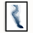 Abstract wall art design showcasing vibrant strokes and lines in a modern black frame, perfect for contemporary home decor accents.