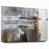 Abstract wall art piece showcasing vibrant strokes and lines in various colors, elegantly displayed in acrylic glass, perfect for modern decor.
