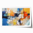 Abstract wall art print showcasing vibrant strokes and lines in bold colors, perfect for modern home decor and artistic expression.