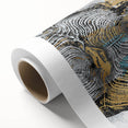 Abstract strokes and lines design in vibrant colors, showcasing a modern artistic wall art piece rolled in a protective tube, ideal for contemporary decor.