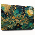 Abstract wall art design showcasing vibrant strokes and lines in a modern acrylic glass frame, emphasizing contemporary aesthetics and artistic flair.