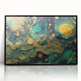 Framed abstract wall art showcasing dynamic strokes and lines in black and white, adding a modern touch to home decor.