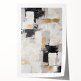 Abstract wall art print showcasing vibrant strokes and lines in shades of blue, orange, and yellow, perfect for modern home decor.