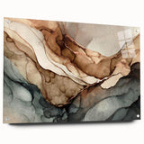Abstract wall art featuring colorful strokes and lines on acrylic glass, showcasing vibrant hues and a modern design, perfect for contemporary decor.