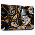 Abstract wall art featuring vibrant strokes and lines in a modern design, displayed in an acrylic frame with metal pins, showcasing a contemporary artistic style.
