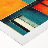 Abstract wall art featuring a vibrant design of colorful strokes and lines on rolled canvas, perfect for modern decor. Ideal for enhancing living spaces with a contemporary touch.