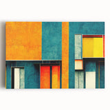 Abstract canvas wall art featuring intricate strokes and lines in vibrant colors, perfect for modern home decor. This piece enhances any living space with its artistic flair and dynamic design.
