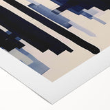 Abstract canvas wall art featuring vibrant strokes and lines in shades of blue, orange, and yellow, ideal for modern home decor. Perfect for adding a pop of color to any living space or office.