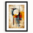 Abstract wall art featuring dynamic strokes and lines in a modern design, framed with a sleek black border, perfect for contemporary home decor. This piece adds a stylish touch to any living space, enhancing the aesthetic appeal with its unique artistic expression.