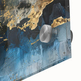 Abstract wall art featuring vibrant strokes and lines in a harmonious blend of colors, showcased on acrylic glass, perfect for modern decor.