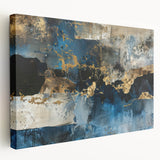 Abstract strokes and lines design on stretched canvas wall art, showcasing vibrant colors and dynamic patterns, ideal for modern home decor and artistic spaces.