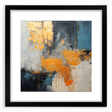 Abstract strokes and lines design wall art collection featuring a black frame with mat, showcasing modern artistic style perfect for contemporary home decor.