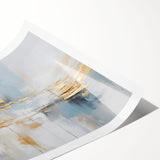 Abstract strokes and lines in vibrant colors create a modern wall art design, perfect for contemporary decor. This rolled print is ideal for enhancing living spaces with a stylish touch.