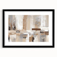 Abstract wall art featuring dynamic strokes and lines in a harmonious color palette, framed with a sleek black matte finish, ideal for modern decor.