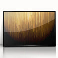 Framed acrylic wall art featuring a modern abstract design with bold strokes and lines in black and white, perfect for contemporary home decor.
