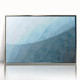 Framed acrylic wall art showcasing an abstract design with silver strokes and lines, perfect for modern decor. Ideal for enhancing living spaces with contemporary elegance.