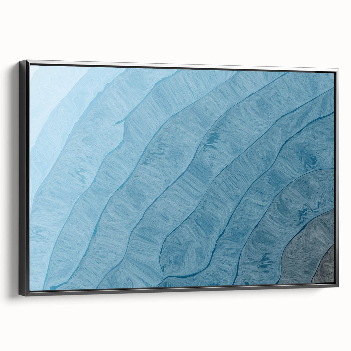 Framed abstract wall art featuring dynamic strokes and lines in black and white, showcasing a modern design ideal for contemporary home decor.