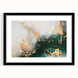 Abstract wall art featuring a dynamic design of bold strokes and lines in a modern aesthetic, framed with a black mat, perfect for contemporary decor.