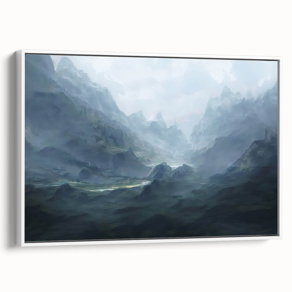 Framed wall art piece showcasing an abstract strokes and lines design in soft pastel colors. The canvas is displayed in a white frame, highlighting its modern aesthetic and ideal for contemporary home decor.