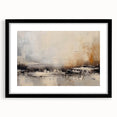 Abstract wall art featuring a modern design of colorful strokes and lines in a black frame with a mat, ideal for contemporary decor and artistic enhancement.