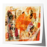 Abstract wall art design showcasing vibrant strokes and lines in a glossy finish, ideal for modern home decor, enhancing any living space with color and style.