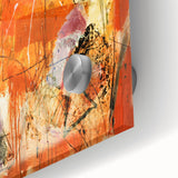 Abstract wall art featuring vibrant strokes and lines in a contemporary design, printed on acrylic glass, showcasing a colorful and textured surface ideal for modern decor.