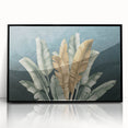Framed wall art featuring an abstract design of colorful strokes and lines in a modern style, set against a sleek black background, ideal for contemporary decor.