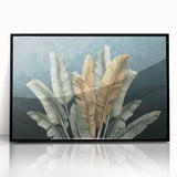 Framed wall art featuring an abstract design of colorful strokes and lines in a modern style, set against a sleek black background, ideal for contemporary decor.